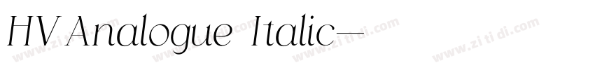 HVAnalogue Italic字体转换